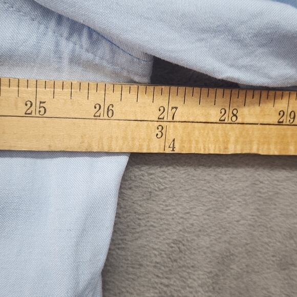 NWT Sedyrak Mens Dress Shirt 2XL Blue Linen Blend Short Sleeve Button Down Soft - Picture 11 of 12